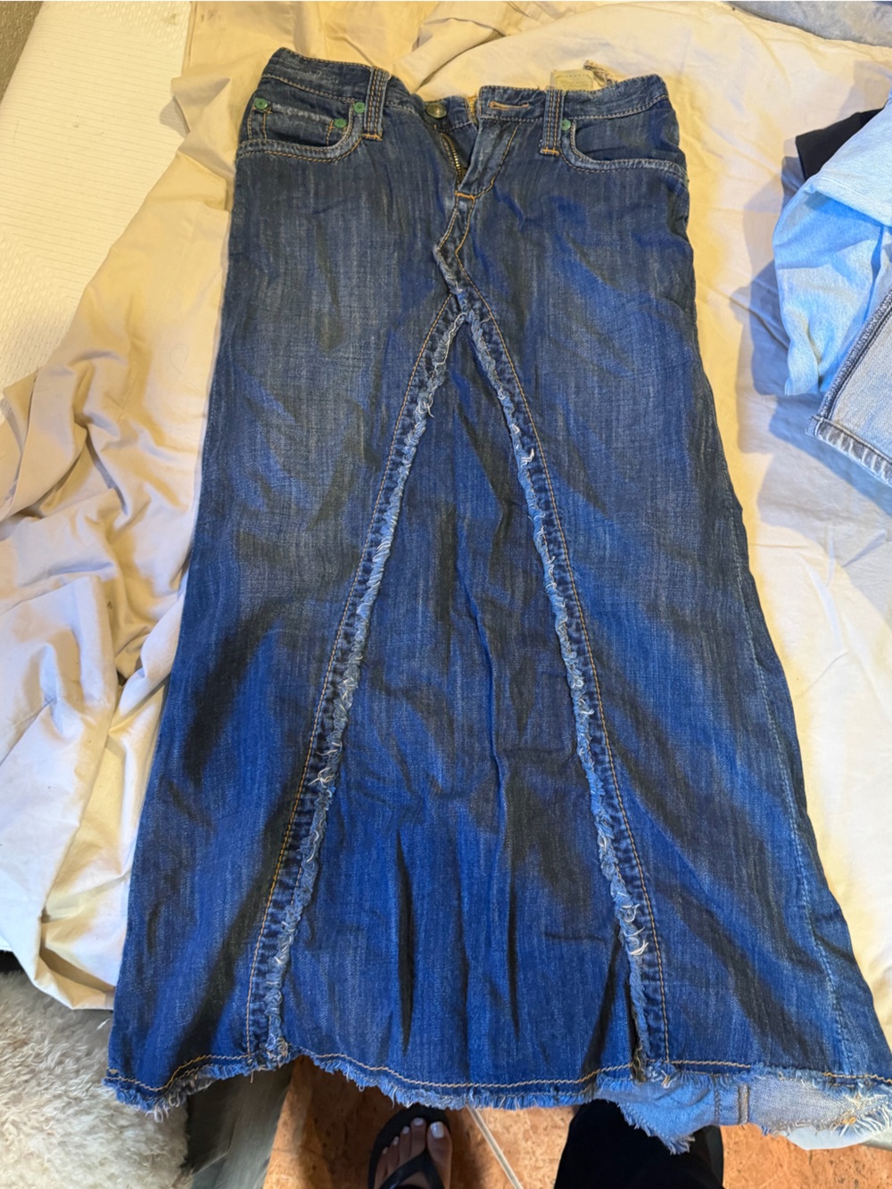 Women's Stitch's demin Long skirt